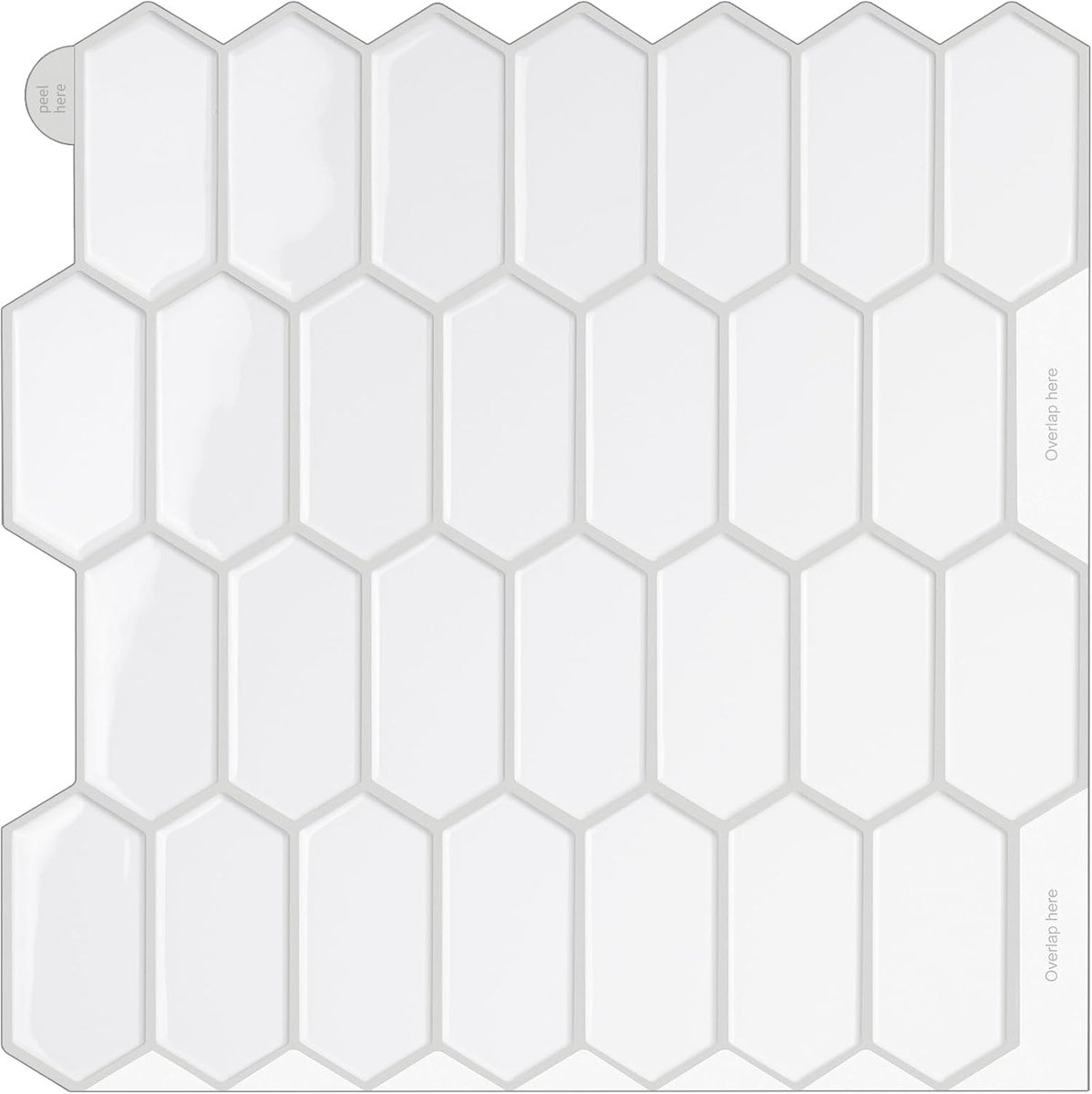 Zelfklevende Wandtegels - Keuken Backsplash - Muur Decoratie - Premium 3D Look - 30 x 30 c
