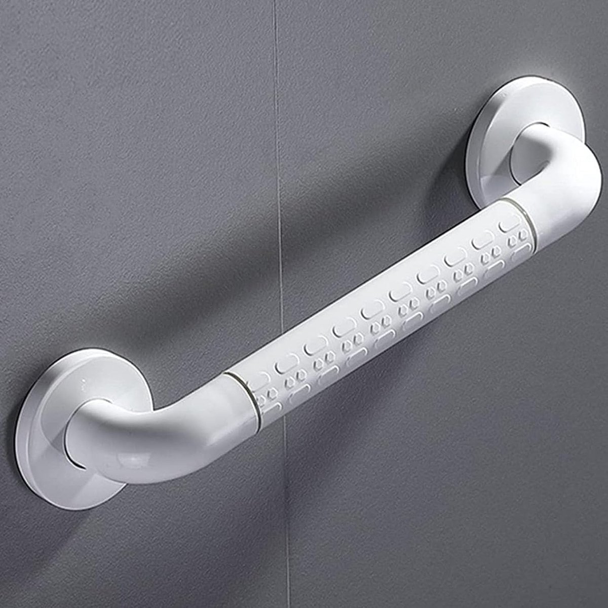 Douchegreep RVS - Badkamer handgreep - Veiligheid in huis - Lichtgevende cirkel - 30 cm - Zilver