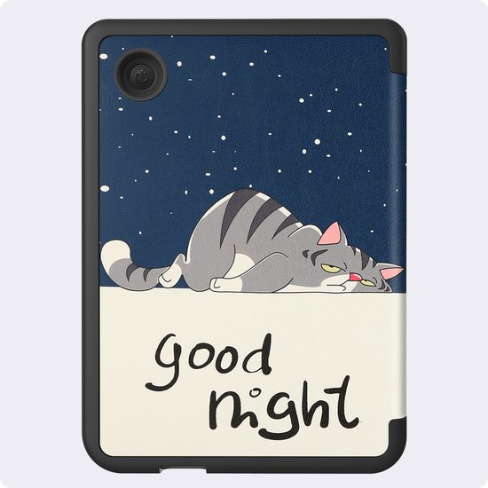 Hoes Geschikt voor Kobo Clara 2E - Luxe E-reader Trifold Case - Bescherm Hoesje Book Cover - Kat — afbeelding 5