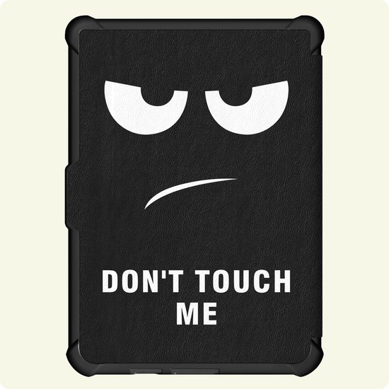 Hoes Geschikt voor Kobo Clara HD - E-reader Bescherm Hoesje Case Sleep Cover Trifold Met Screenprotector - Hoes Geschikt voor Kobo Clara HD Hoesje - Don't Touch Me — afbeelding 5