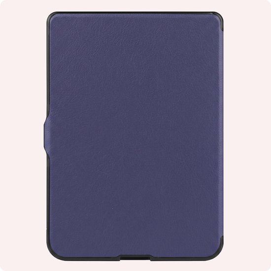Hoes Geschikt voor Kobo Nia Hoesje Bookcase Cover Book Case Hoes Sleepcover Trifold - Donkerblauw — afbeelding 4
