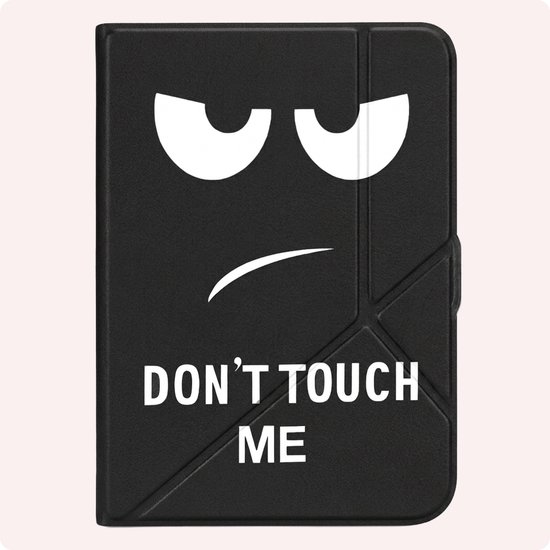 Hoes Geschikt voor Kobo Nia Hoesje Bookcase Cover Book Case Hoes Sleepcover Trifold - Don't Touch Me — afbeelding 4