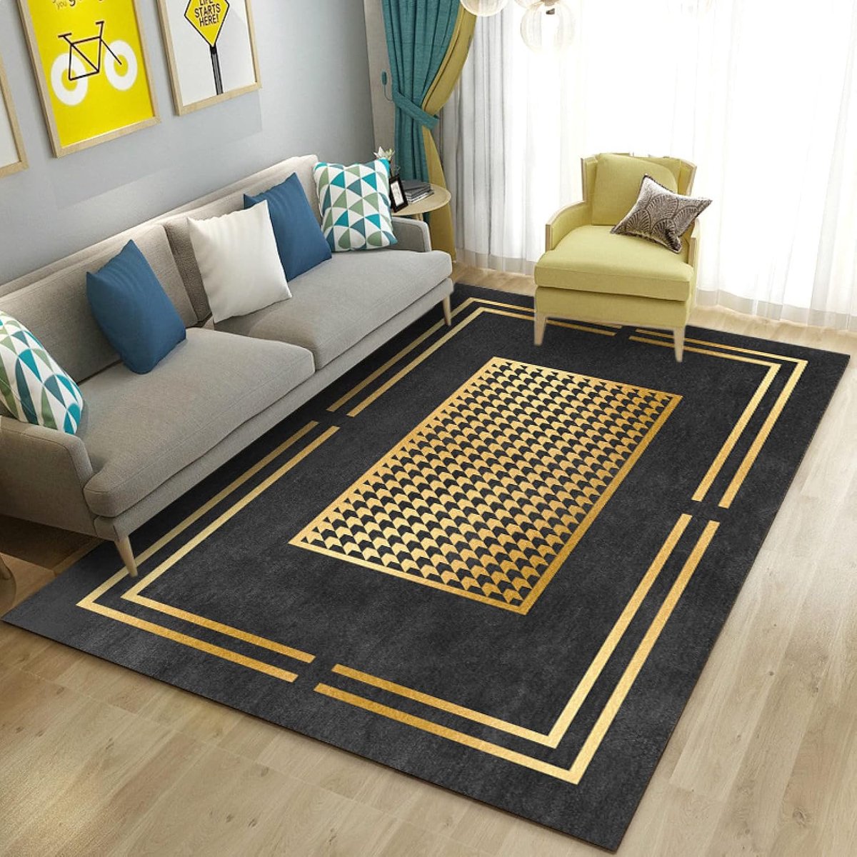 Vloerkleed - Tapijt kamer - Woonkamer decoratie - Geschikt voor vloerverwarming - 160 x 20