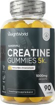 WeightWorld Creatine Monohydraat Gummies - 5 gram - Gelatine- en suikervrij - Natuurlijke citroensmaak - Alternatief voor creatine capsules, tabletten en poeder