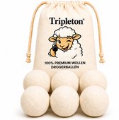 Tripleton® Balles de séchage – 6 Pièces – 7 cm – 100 % Laine de Mouton de Nouvelle-Zélande – Balles de Séchage en Laine – Économie d'Énergie – Réutilisables