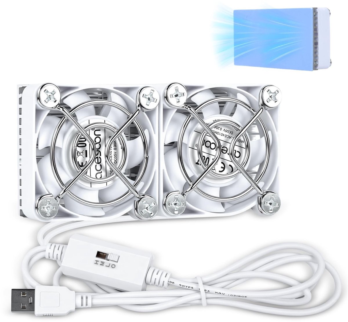 Omgoods - Dual USB Ventilator met 3 Snelheden