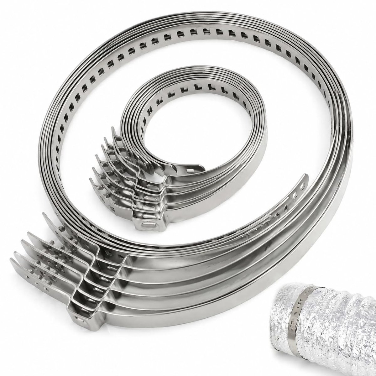 Omgoods - Set van 12 Universele Kardanbalgklemmen van RVS