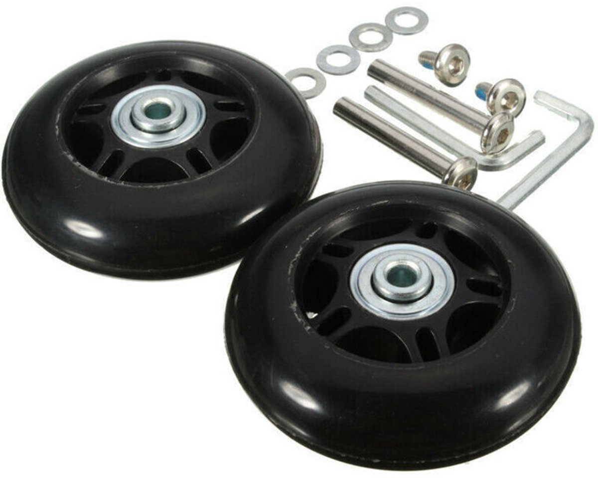 Universele reparatieset geschikt voor wiellagers van rubber, 40 mm x 18 mm, geschikt voor bagagewielen.