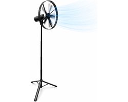 Caliber Draadloze ventilator met Standaard - Kantelbaar en Draaibaar - Fluistertil en krachtig - 2 Standen - Inclusief LED Lamp - 15.000 mAh Accu meegeleverd (CPS-FAN-P)