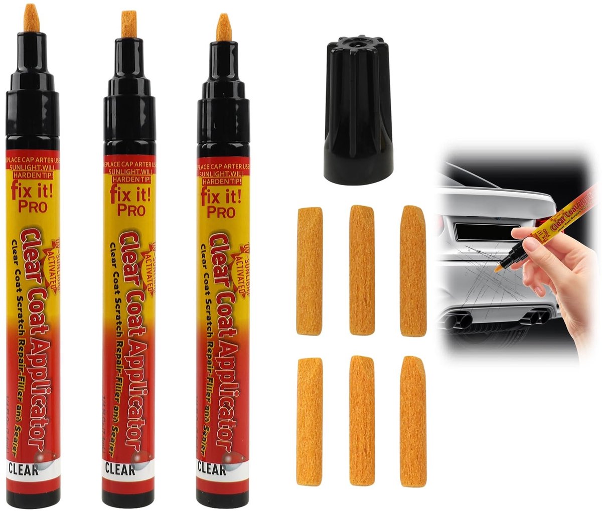 Omgoods - 3 Stuks Krasverwijderaar voor Auto