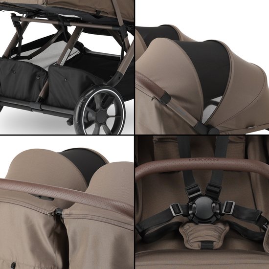 Deryan Rolo X2 XL V2 Duo Buggy - Compacte Dubbele Buggy - Hazel van Deryan — afbeelding 5