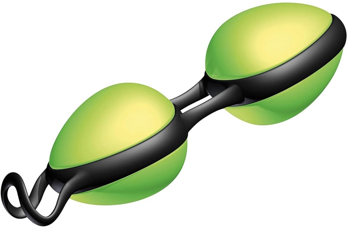 JOYDIVISION Joyballs Secret Duo - Loveballs Duo Groen | Vaginale ballen voor bekkenbodem fitness | Plezierballen gemaakt van Silikomed/TPE | Compatibel met glijmiddelen op waterbasis en siliconen