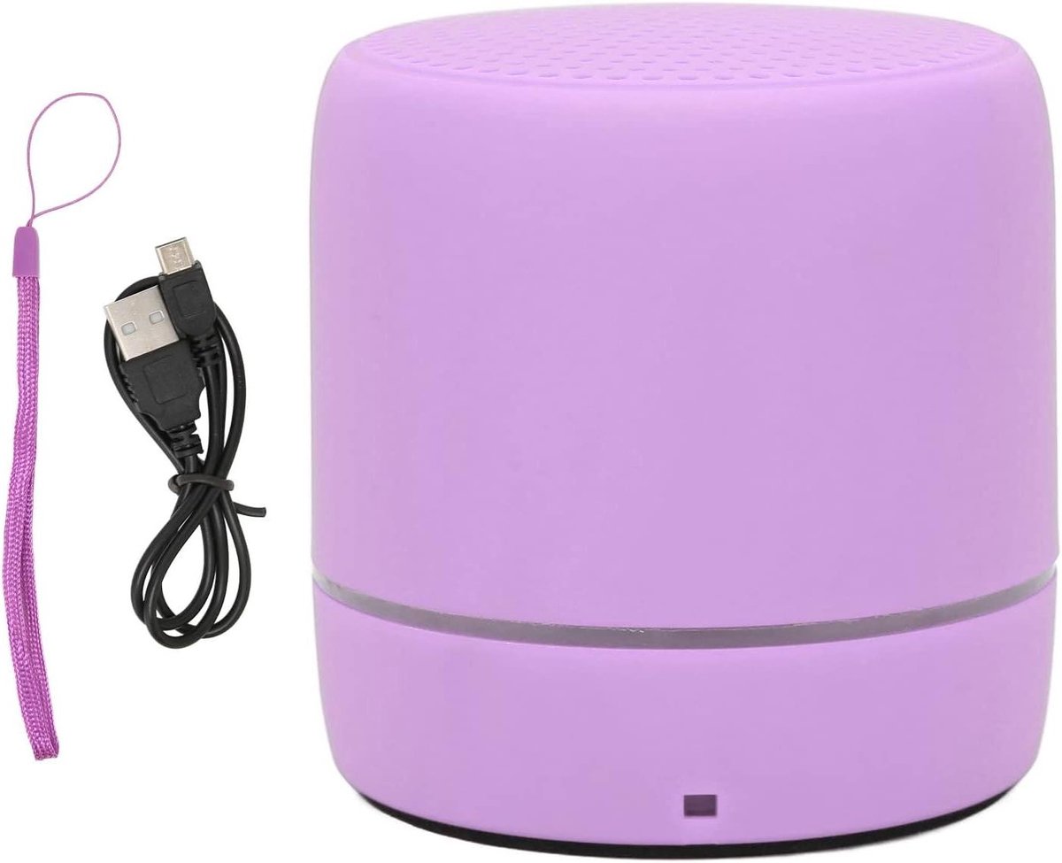 Bluetooth Luidspreker - Draagbare Speaker - Muziek Luisteren - Gekleurde Lichten - 10 Meter Bereik - Paars