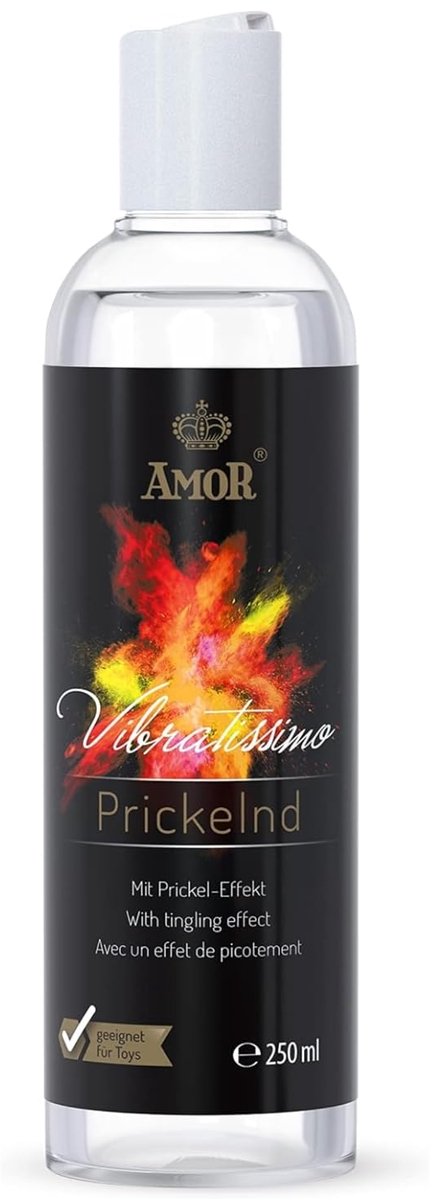 Vibratissimo Play Gel Tintelend 250 ml I Glijmiddel met tintelend effect I Waterbasis glijmiddelen I Glijmiddel Gel geschikt voor siliconen speeltjes & latex condooms I water gebaseerde smering