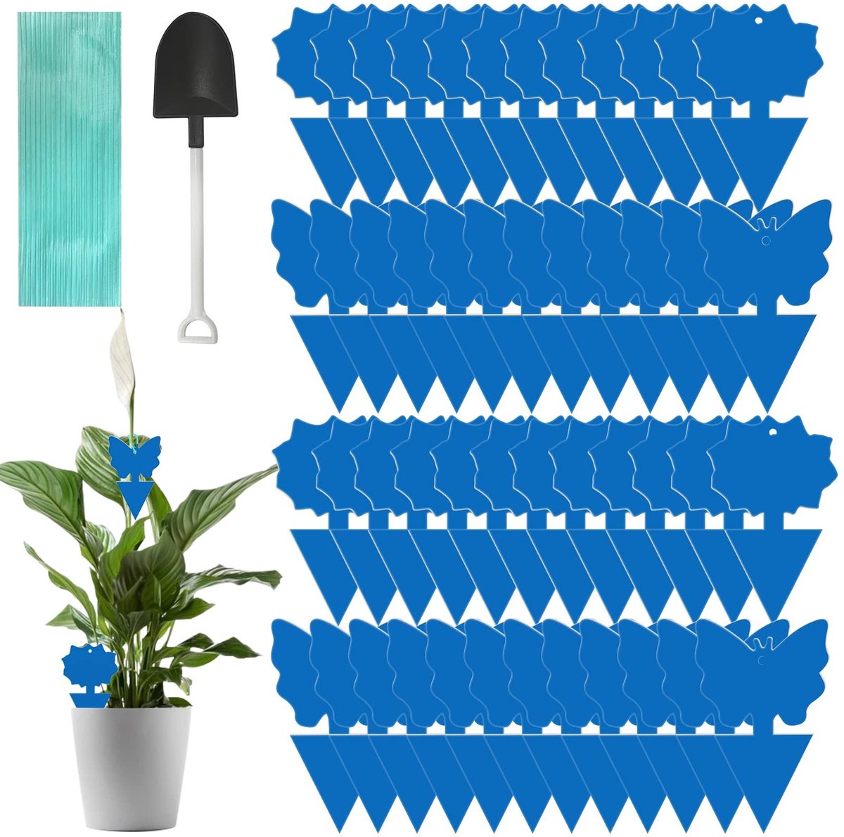 Omgoods - 48 Stuks Insectenbestrijding Traps voor Binnen met Draad