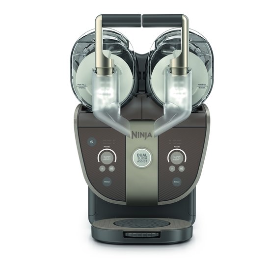 Ninja SLUSHi Twist Frozen Drink Maker met twee reservoirs van ieder 1420 ml, 2 schuine en 2 rechte tuiten voor dubbel zoveel of gemixte ijsdrankjes - Mokka - FS702EUBR — afbeelding 2