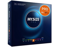MY.SIZE PRO Condoom maat 4, 57 mm, 36 condooms - pasvorm en een geschikte maat voor iedereen