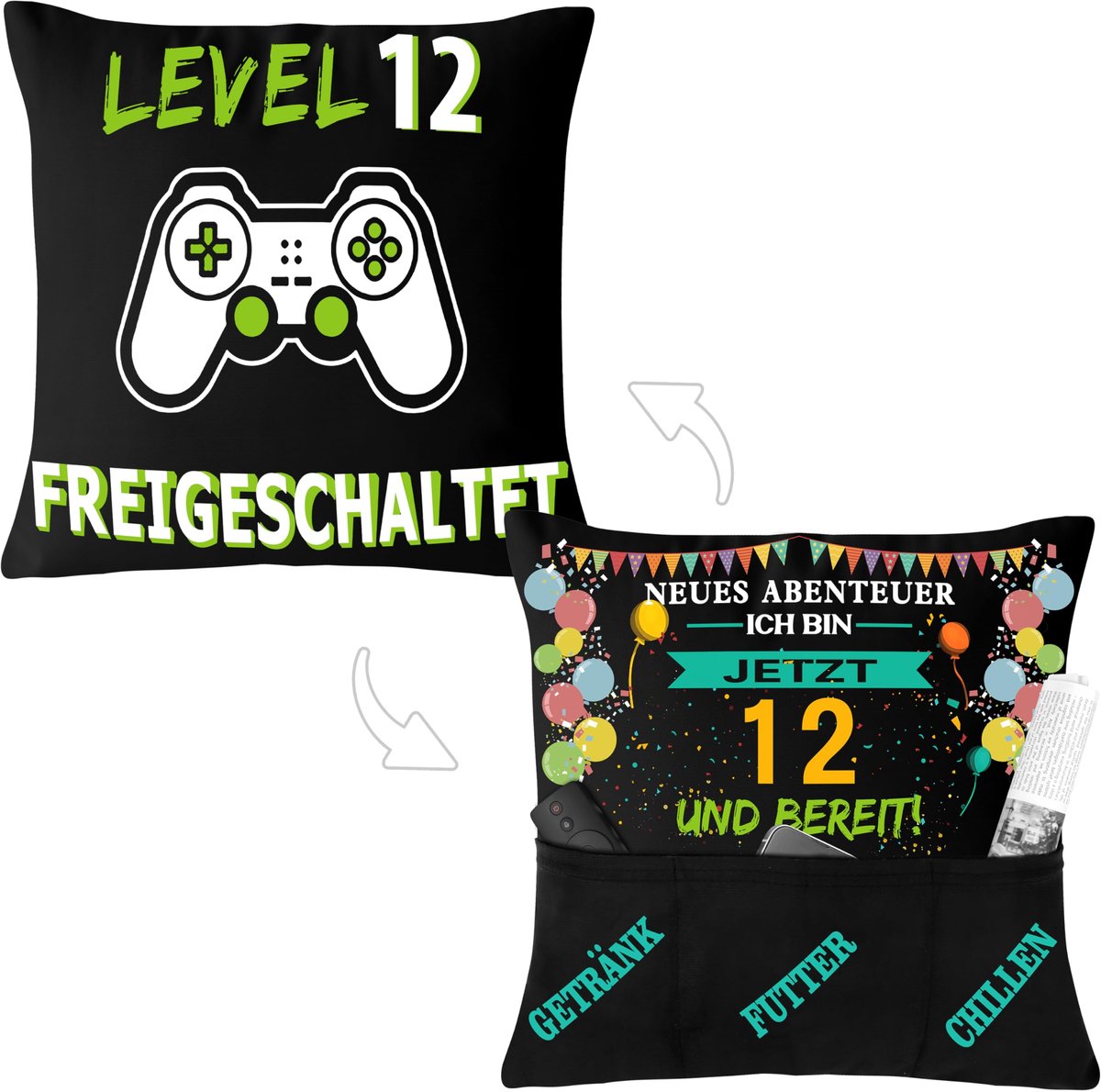 Kussenhoes voor gamers, cadeau voor 12-jarige jongens