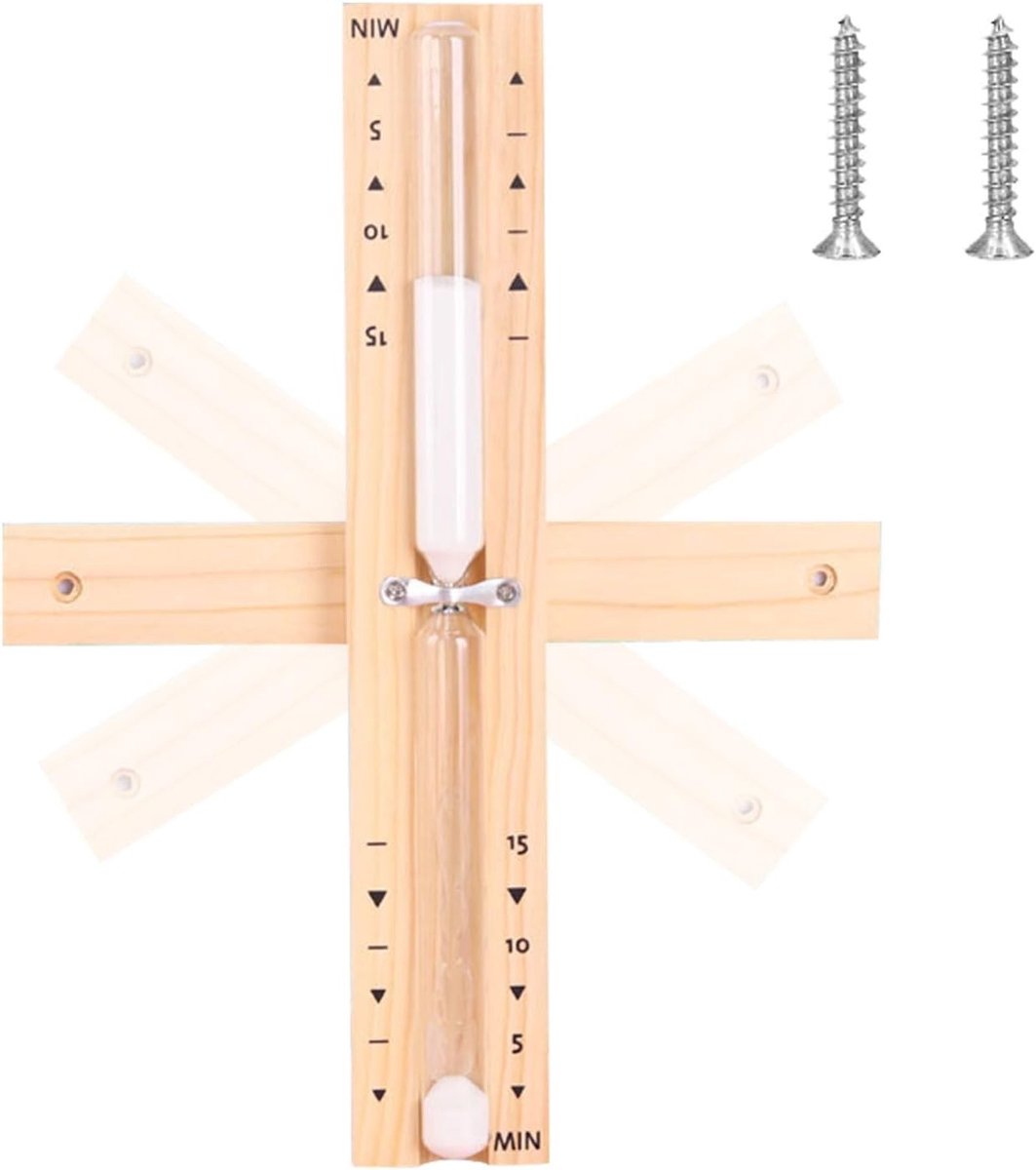 Sauna Zandloper met 15 Minuten Timer, Wandmontage, Duurzaam en Milieuvriendelijk, Perfect voor Sauna Accessoires