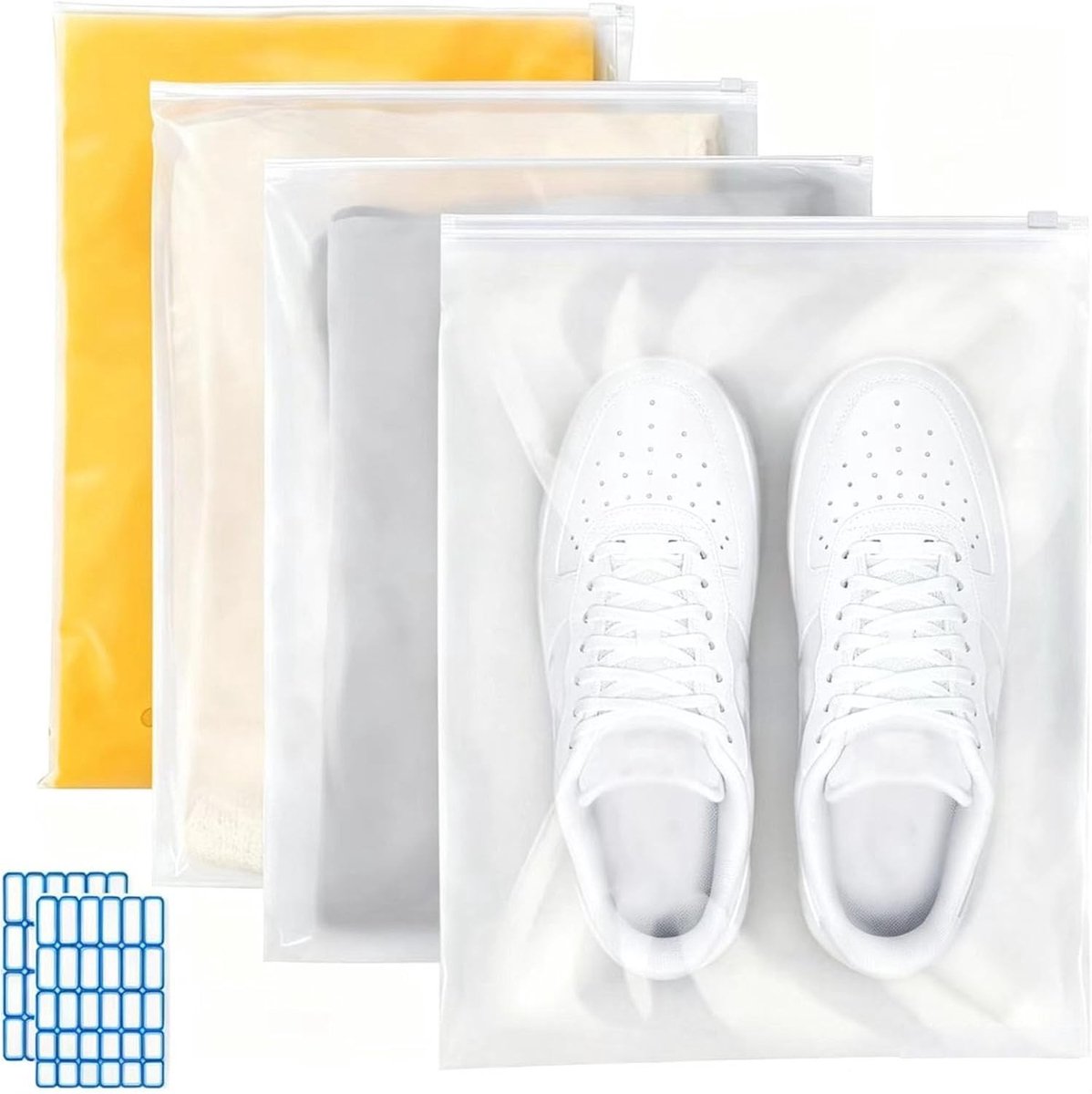 Ritssluiting Zakjes - Mat - 30 x 40 cm - Waterdichte en Herbruikbare Plastic Zip Zakjes - Voor Opberg en Organisatie