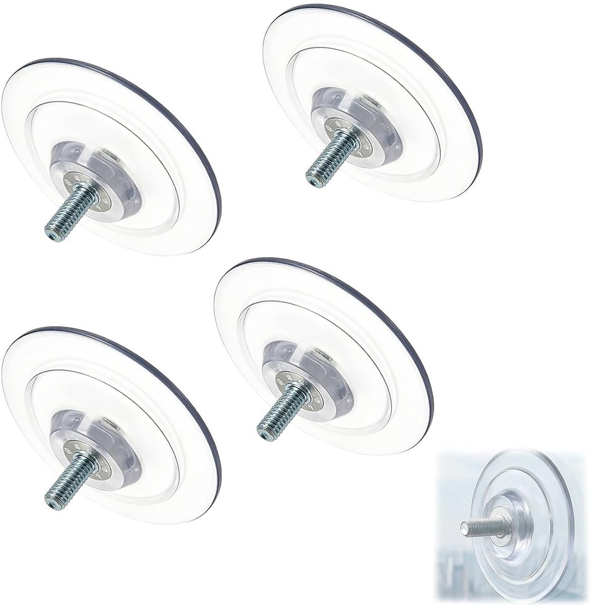 Zuignappen - Transparant - 85 mm - PVC - Voor Gladde Oppervlakken