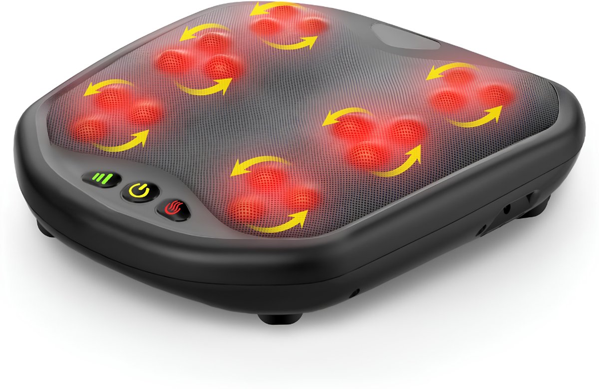 Lìon® Voetmassage Apperaat - Massageapparaat - Voetmassage Apparaat Shiatsu - Zwart - 35cm x 10cm x 38cm