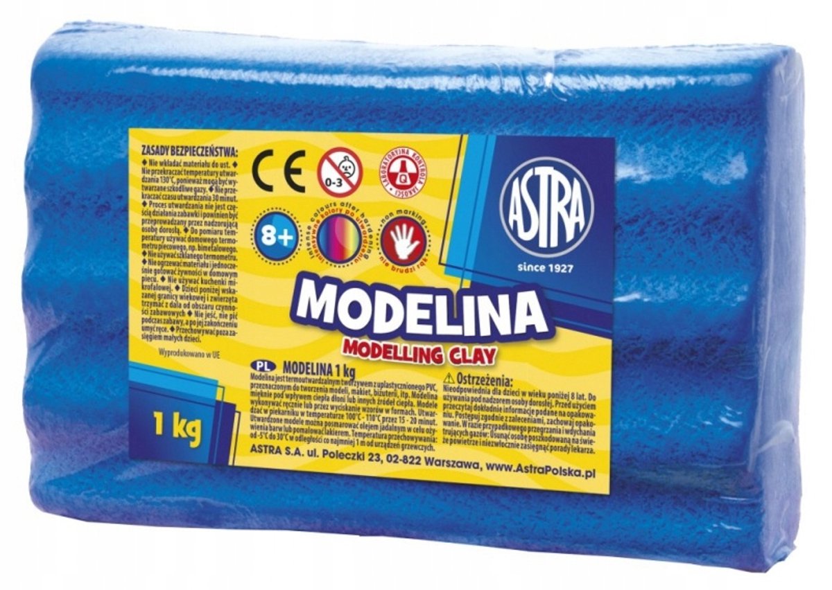 Blauwe Boetseerklei 1 kg - Merkloos, Ideaal voor Knutselen en School