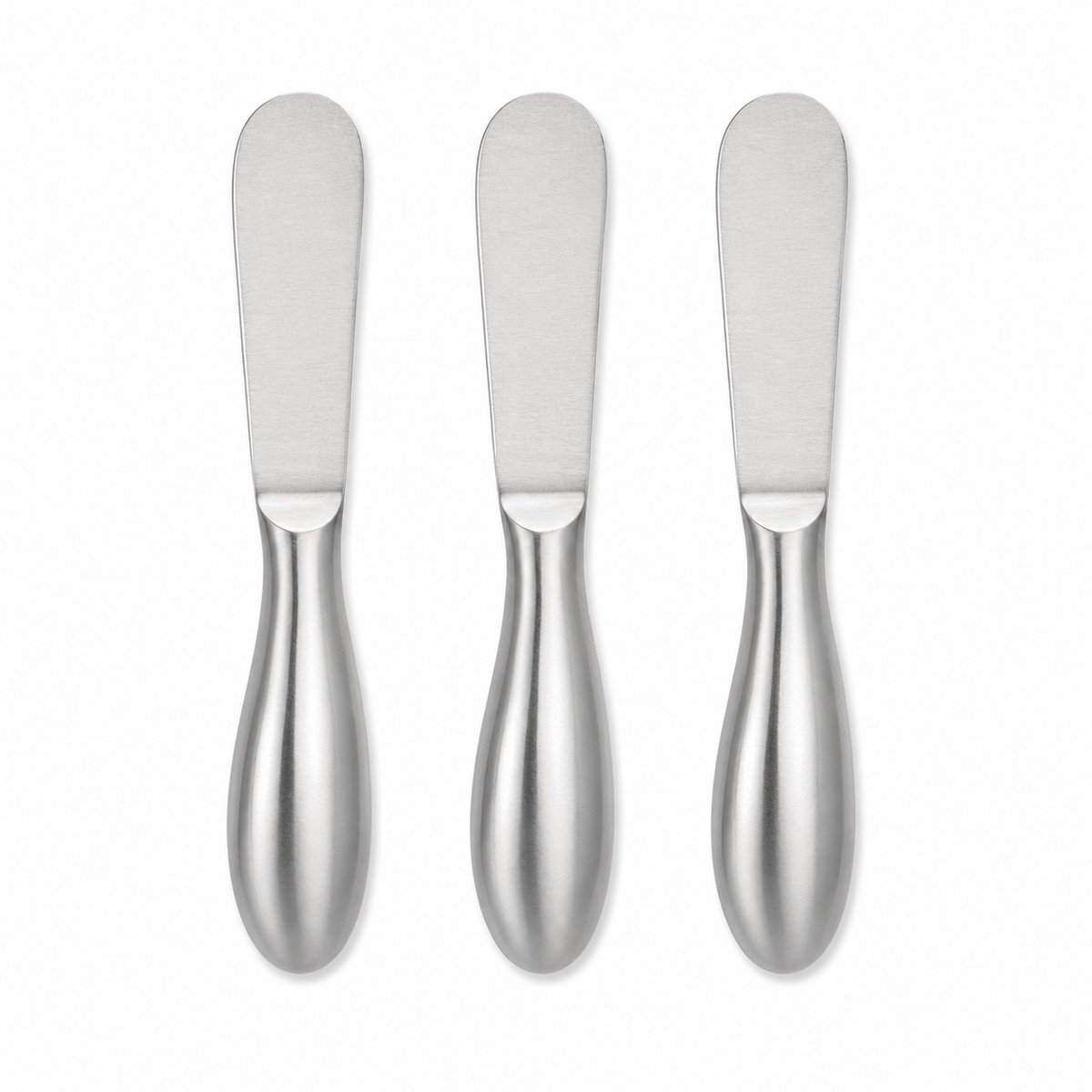 Smeermessenset RVS - Kaasmesjes 3 Stuks - Smeermesje - Kaasmessenset voor Verse Kaas - Vaatwasserbestendig - 13.5CM - Zilver