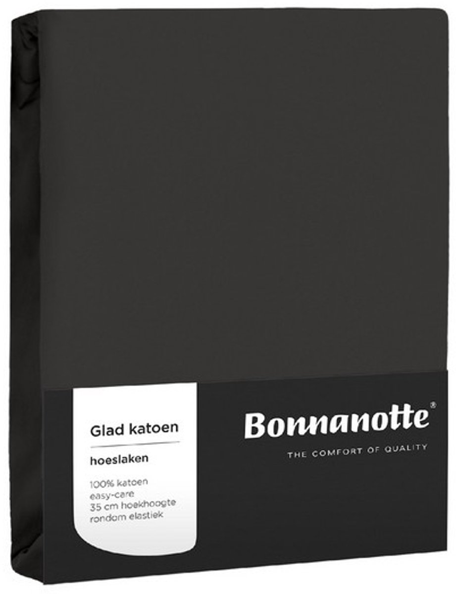 Bonnanotte Hoeslaken Katoen Donker Grijs 160x200
