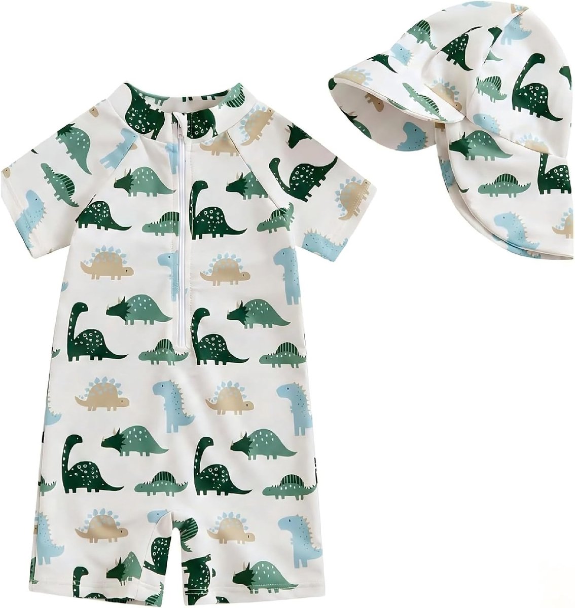 Babybadpak, eendelig, korte mouwen, uv-kleding voor peuters, jongens en meisjes, 3 maanden - 3 jaar