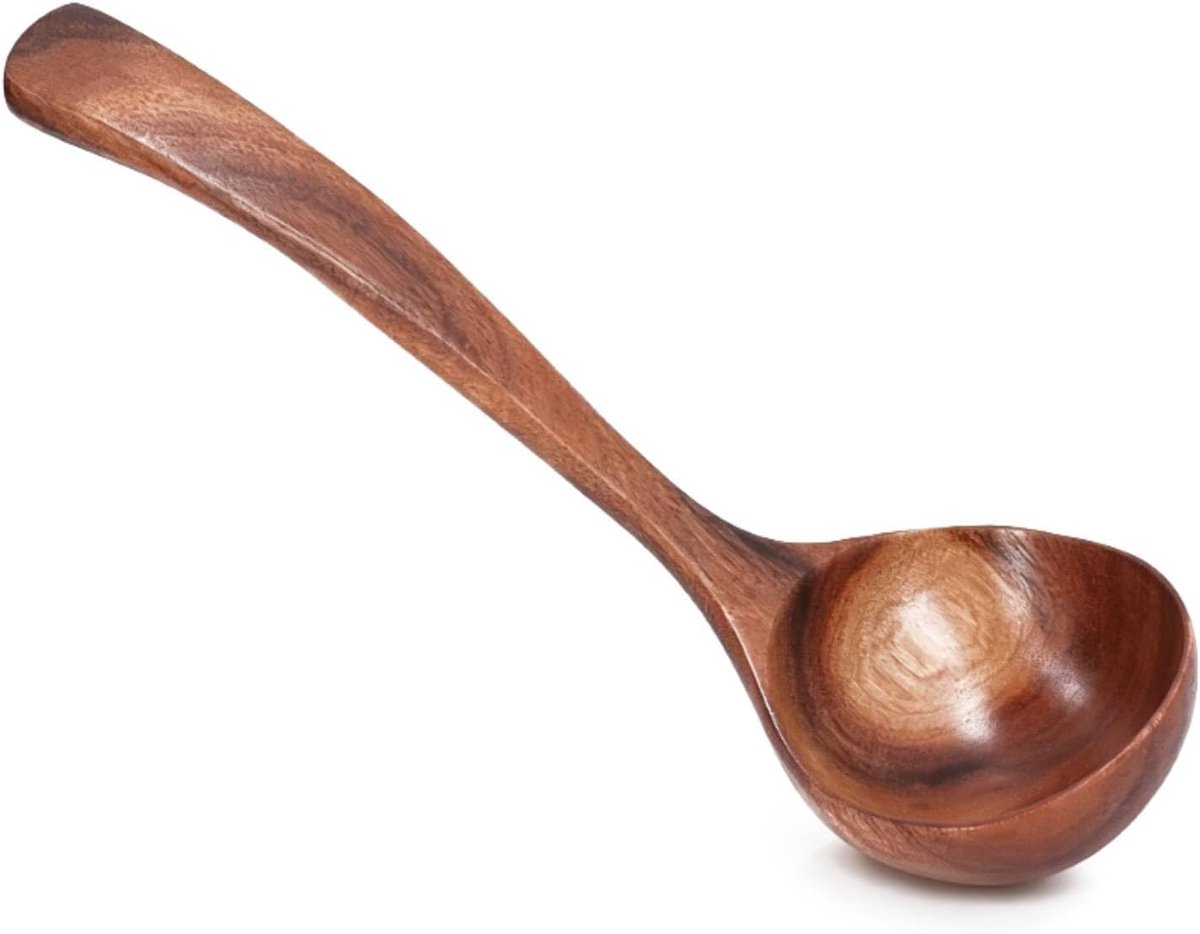 Pollepel, pollepel lepels Soeplepel met lange steel voor koken, serveren, keukengerei(24cm)