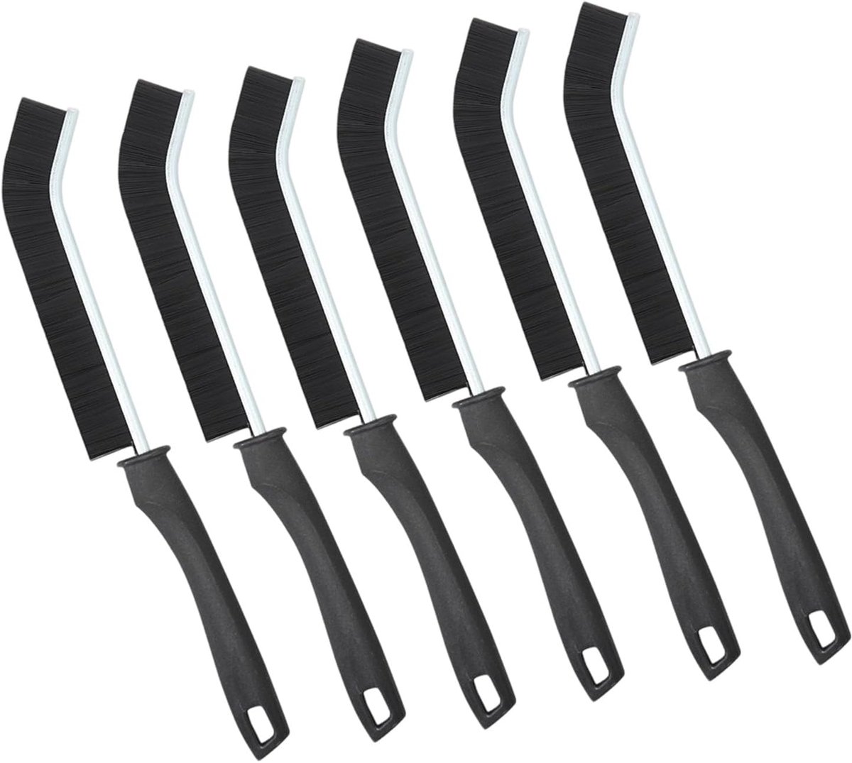 6 stuks reinigingsborstels voor de sleuf van de harde borstels, voegenreinigingsborstel, dunne borstel voor het reinigen, Gap-borstel, dunne borstel voor het reinigen, hard geborsteld