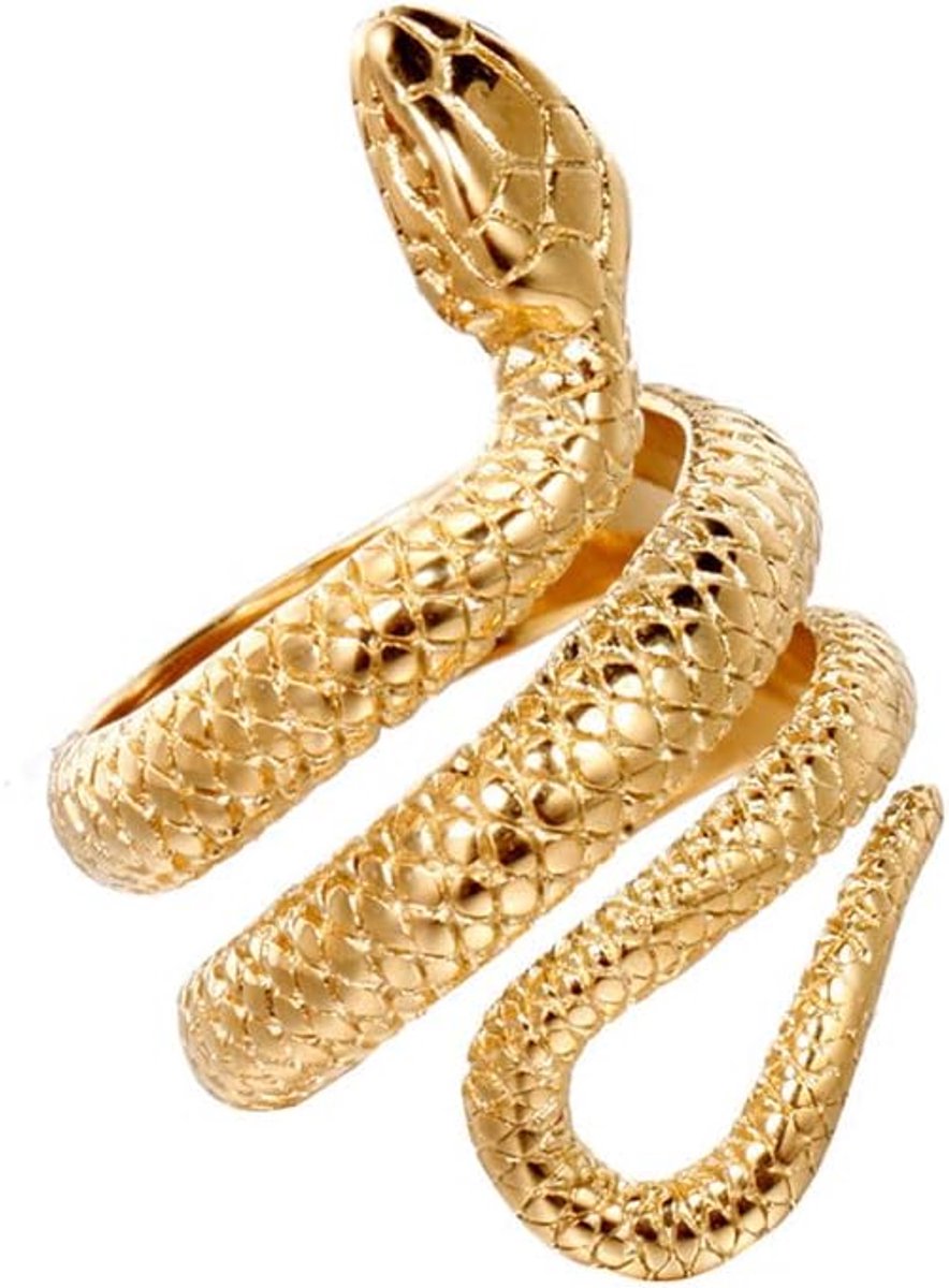 Herenring, duimring, herenring, herenring, grote brede slang, cocktailband, ring, bandring, zwart, zilver, goud, zegelring, gothic, motorrijder, bikeraccessoires, Roestvrij staal