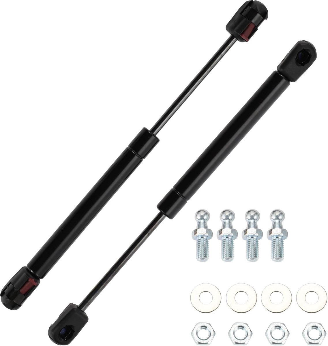 Universele Hefsteunen Raamdeksel Gereedschapskist Gasveren 10inch/254mm 55lb/245N/25kg Zwart 2 Set