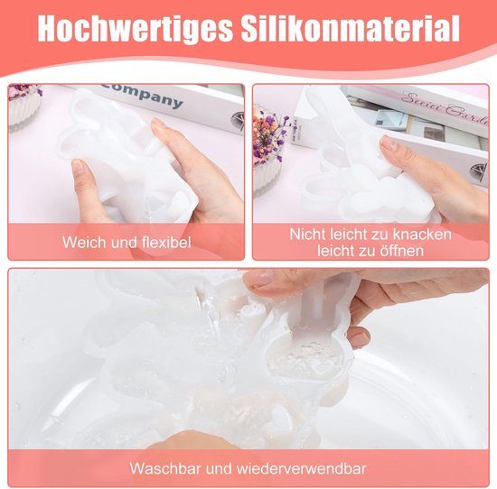 Gietvorm voor Pasen, hazenvorm voor knutselen en decoratie, lente, doe-het-zelf gietvorm — afbeelding 5