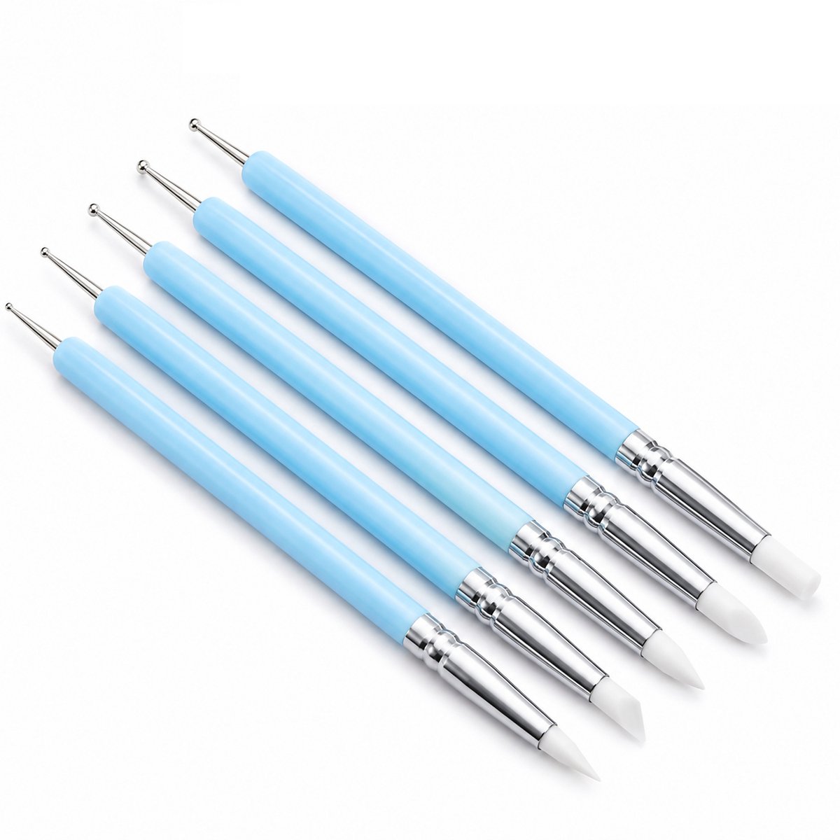 DrPhone CardFix Detail Pro – 5-delige TCG Kaart Repair Tool Set – Silicone Tips & Dotting Balls Voor Pokémon & One Piece