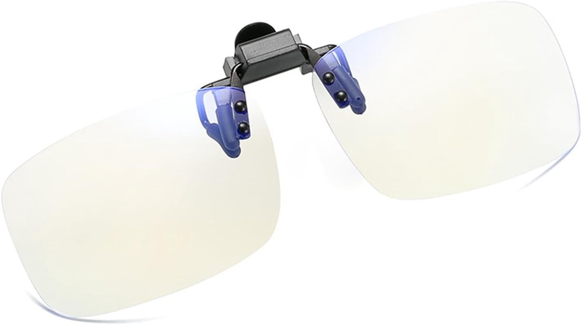 380-500 nm, blauwlichtfilter, gamingbril, clip-on, goede bescherming bij het werken op het scherm, gamingbril, pc, mobiele telefoon en tv, anti-vermoeidheid, anti-blauw licht, uv-bescherming, 1