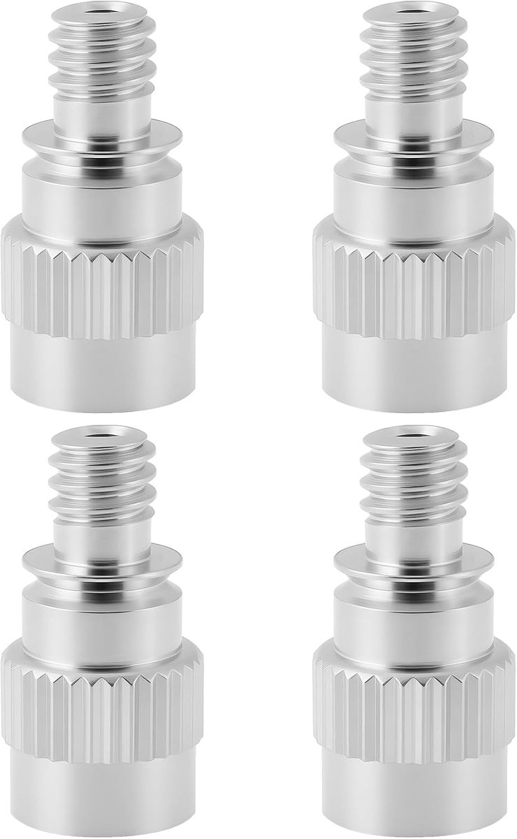 4 Stks Klep Adapter Auto Schrader AV naar Frans voor Schrader naar Dunlop Fiets 4.8x7.5x18.5mm