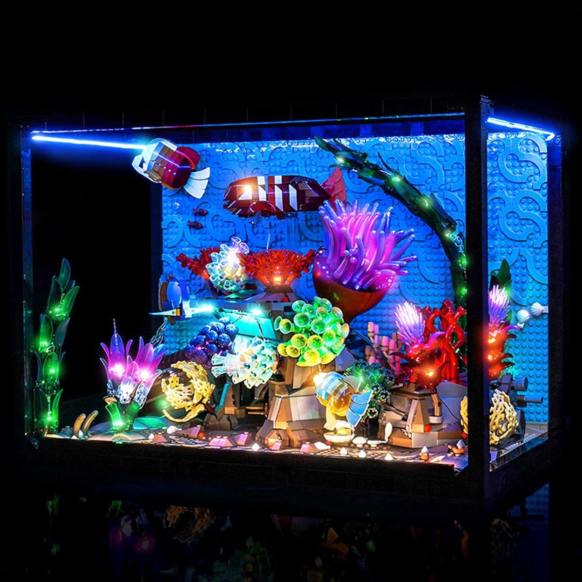 Dimmer, schakelaar, ledlichtset, compatibel met Lego 10366 Tropical Aquarium (geen model), decoratieve verlichtingsset compatibel met Lego Tropical Aquarium Creatief speelgoed