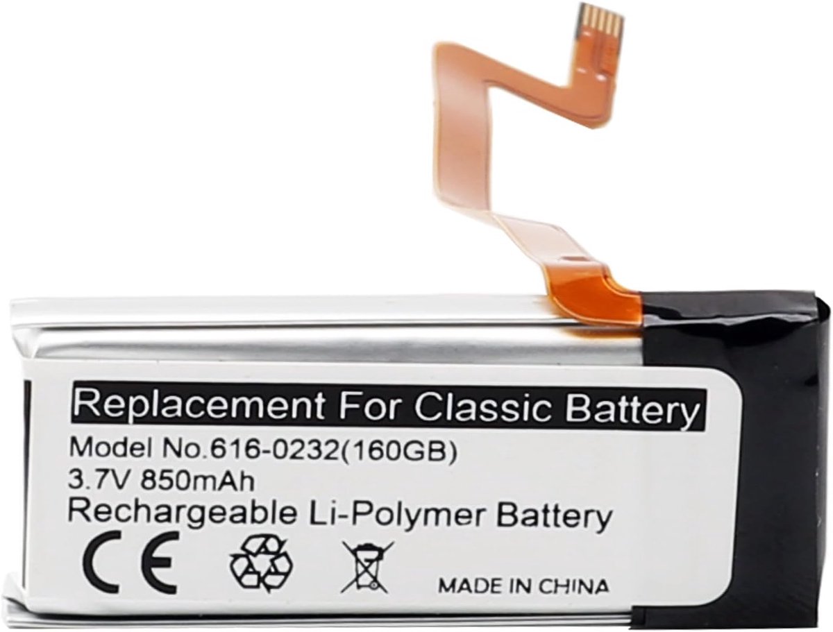 Batterijvervanging voor iPod 5e generatie video 30gb batterij voor iPod 5e video 160GB 80GB 6th Gen Classic dikte 160GB 616-0232