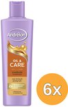 Andrélon Oil & Care voedende shampoo, paarse fles, 6x.