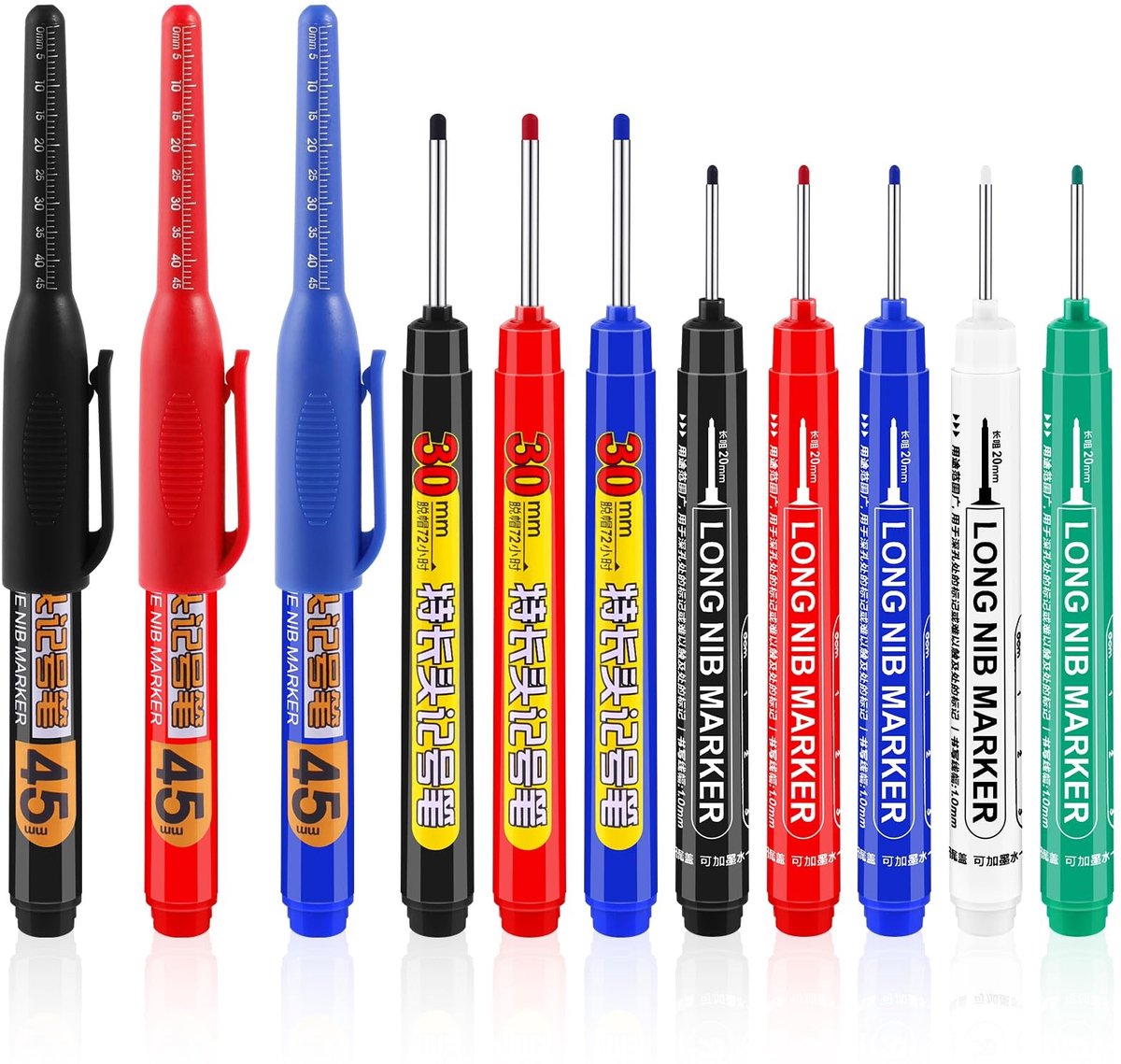SolidKeus - Set van 11 Diepte Markers voor Precisie in Houtbewerking