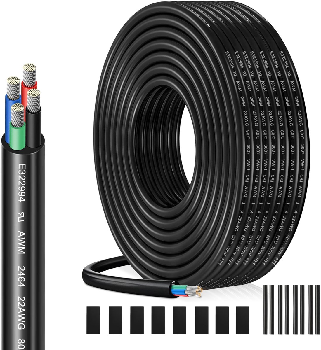 SolidKeus - 22AWG 4x0.34mm² Verlengsnoer 10m voor LED Verlichting