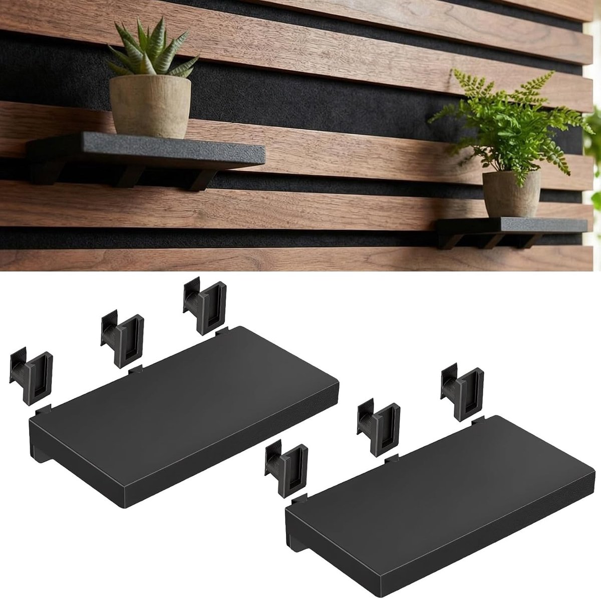 SolidKeus - 2 Stuks Acoustic Panels zonder Boren voor Wanddecoratie