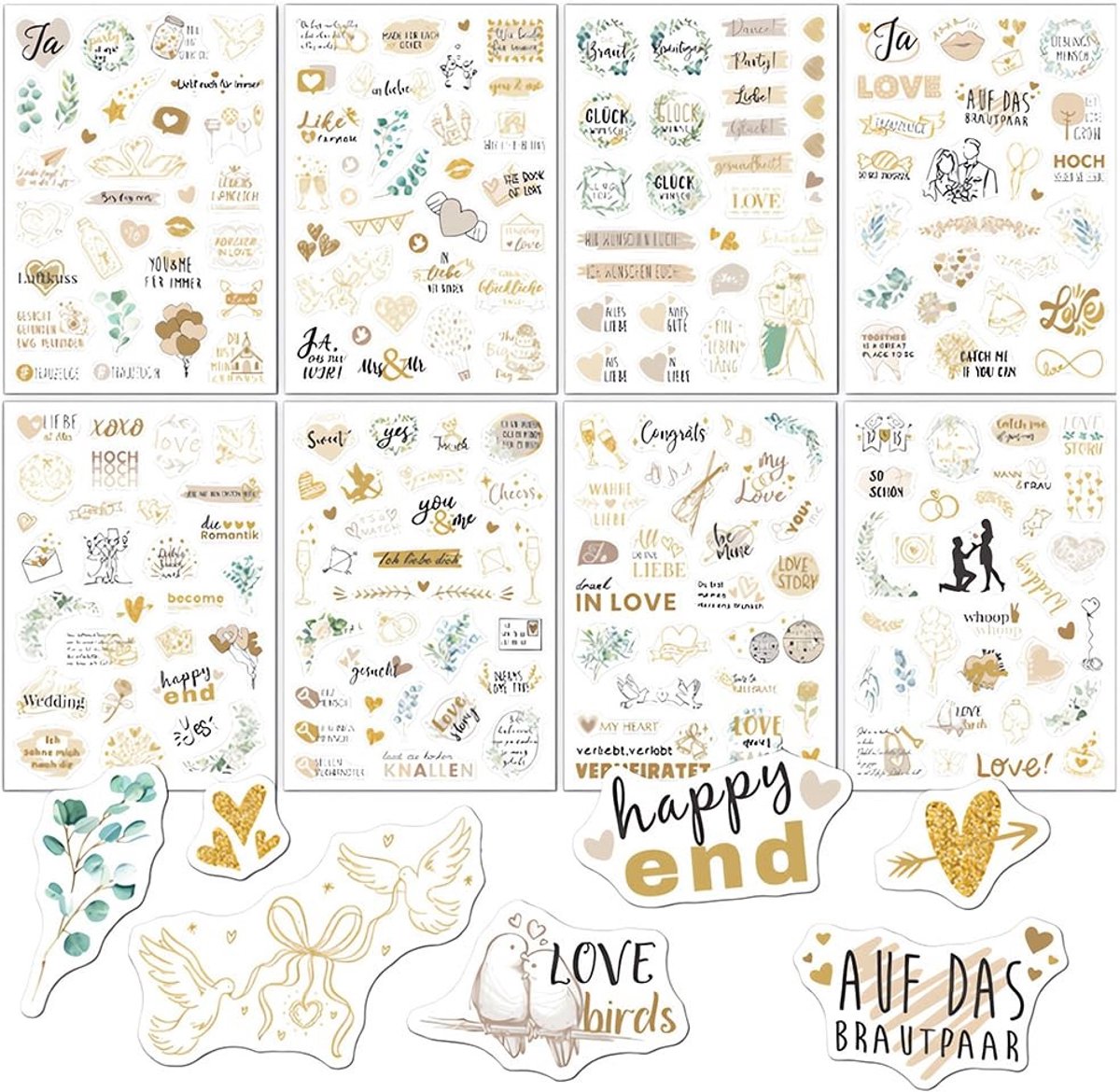 SolidKeus - Set van 230 Stickers voor Feestdecoratie en Albums