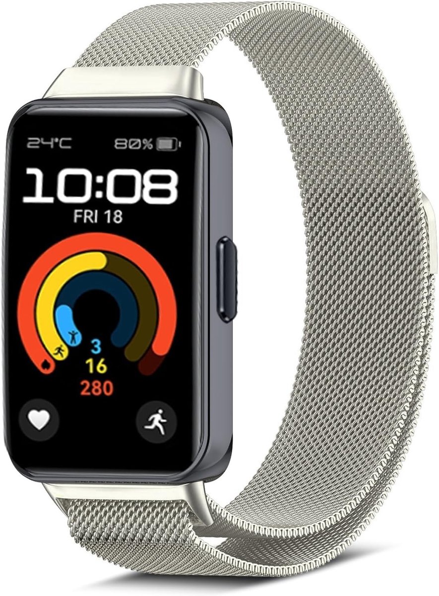 SolidKeus - Stalen Horlogeband met Magnetische Sluiting voor Huawei Band