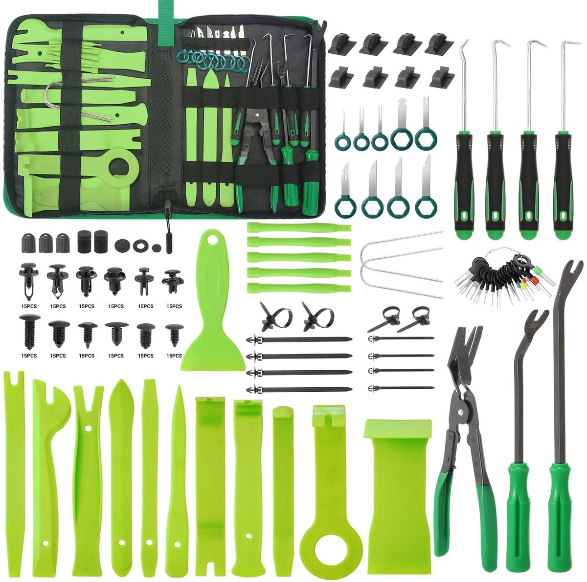SolidKeus - 415 Stuks Trim Verwijder Tool Set voor Auto's