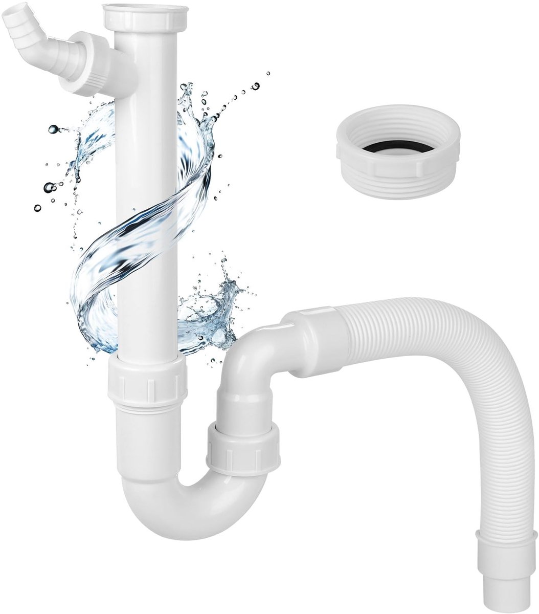 SolidKeus - 1 1/2 Inch Flexibele Afvoer voor Keuken en Wasmachine