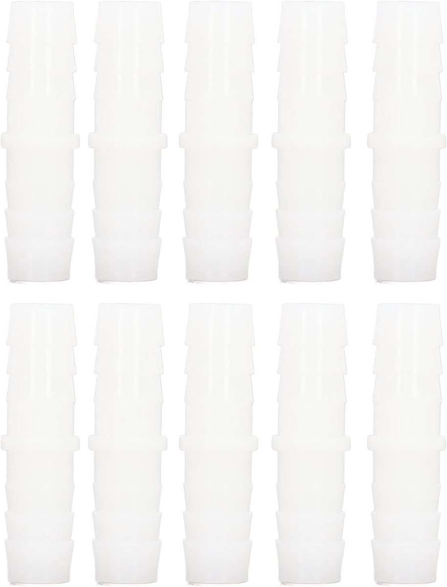 Set van 10 PE Plastic Slangverbinders, Rechte Mondstukken, Geschikt voor 14-14mm Slangen en Patch Fittingen