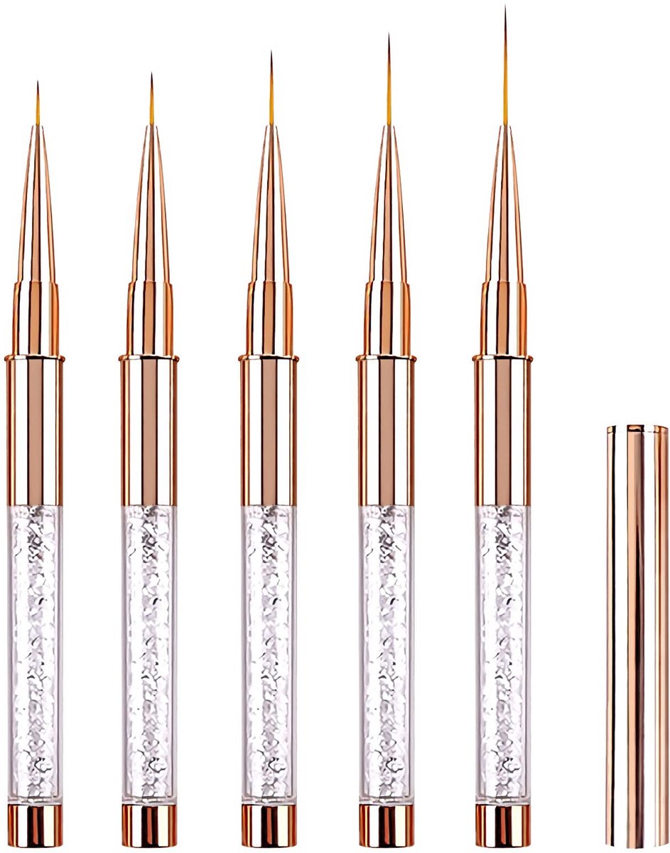 SolidKeus - Set van 5 Nail Art Liner Pens voor Gel Polish